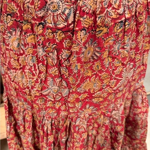 Bohemian Floral Red Skirt - Picture 2 of 7